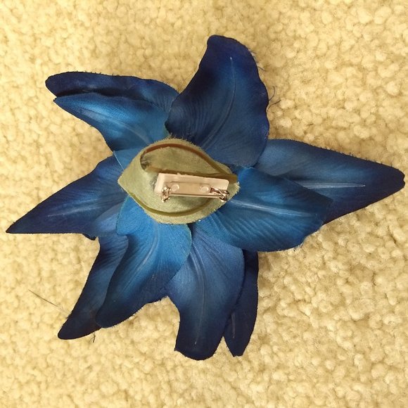 vintage y2k 00s large 3D rosette blossom pin brooch - Picture 5 of 8